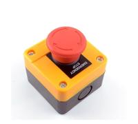 Red Mushroom Cap 1NO 1NC DPST Emergency Stop Push Button Switch AC 660V 10A Switch Equipment Lift Elevator Latching Self Lock