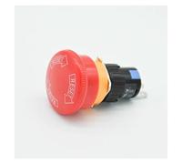Red Mushroom DC 30V 5A / AC 250V 3A Emergency Stop/e-stop Push Button Switch 3pins NO+NC when pressed, twist to release