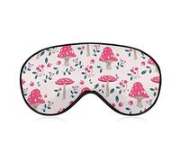 Red Mushroom Flora Art Sleep Masks Eye Cover Blackout con correa elástica ajustable Night Blindfold para Mujeres Hombres Yoga Travel Nap