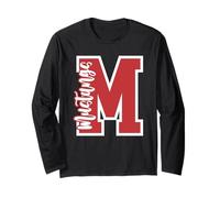 Red Mustangs School Spirit Game Day Mustang Pride Teacher Manga Larga