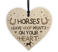 RED OCEAN Bonito regalo para amantes de los caballos, letreros de madera y placas de caballo para dormitorio