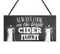 RED OCEAN Bright Cider Life Bar Pub Man Cave Alcohol Divertido Novedad Placa Colgante Signo Amistad Regalo