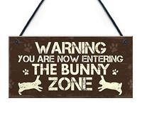 Red Ocean Bunny Zone - Ideas de regalo para amantes de los conejos, conejera de puerta, divertido letrero para mascotas, accesorios de conejo, regalos para mujeres