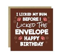 RED OCEAN Divertida tarjeta de cumpleaños del perro, tarjeta de cumpleaños de broma para dueños de perros, regalo para perro, papá, mamá, tarjetas divertidas para padres de perros