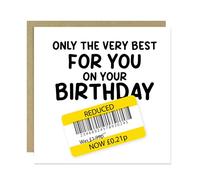 RED OCEAN Divertida tarjeta de cumpleaños - The Very Best For You On Your Birthday Tarjeta de felicitación humorística para familiares, amigos, él, ella, para hombres, mujeres, papá, mamá, amigo (145