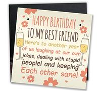 RED OCEAN Divertidas tarjetas de cumpleaños para mejor amiga, regalos de cumpleaños para amiga, regalos de amistad regalos de cumpleaños para ella