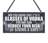 RED OCEAN Divertido regalo de alcohol para el hogar, bar, vodka, jardín, pub, cobertizo, hombre, cueva, placa, regalo de amigo