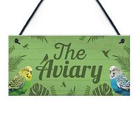 RED OCEAN Letrero de aviario para pájaros, accesorios para jaula de jardín, regalo para abuelos, amantes de los pájaros, regalos