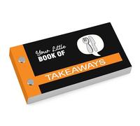 RED OCEAN Pequeño libro de comida para llevar, regalo para parejas, libro de cupones novedoso, ideas para llevar para novio, novia, marido, esposa, relleno de calcetines, regalo para el día de San