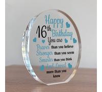 Red Ocean Placa acrílica de 16 años, regalo para hijo o nieto, sobrino, regalo de cumpleaños para 16 años