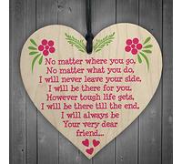 RED OCEAN Placa colgante con texto en inglés "Dear Friend", con poema de amistad, mejor amigo, regalo para el hogar