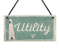 RED OCEAN Placa colgante para pared, diseño náutico, estilo shabby chic, vintage, regalo