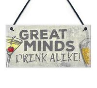 RED OCEAN Señal de vodka de cerveza de pub con texto en inglés "Bar Pub Sign Regalo para el propietario, amigo hombre, cueva, placa de regalo para hombres