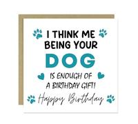 RED OCEAN Tarjeta de cumpleaños del perro, divertida tarjeta de cumpleaños para dueño de perro, tarjeta divertida para perro, mamá, papá, esposa, marido, novio, novia, broma, tarjeta de cumpleaños
