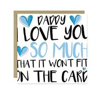 RED OCEAN Tarjeta de cumpleaños para mamá, papá, abuela, tía, con sobre incluido, tarjetas para él, ella, te amo tanto de hija, hijo, nietos (tarjeta de papá)