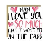 RED OCEAN Tarjeta de cumpleaños para mamá, papá, abuela, tía, con sobre, incluye tarjetas para él, ella, te amo, mucho, de hija, hijo, nietos (tarjeta Nan)