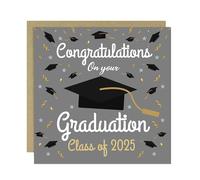 RED OCEAN Tarjeta de graduación feliz, felicitaciones bien hecho en tu grado, tarjeta de graduación 2025 para hijo e hija, tarjetas de felicitación de graduado