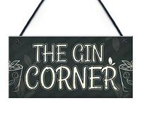 RED OCEAN The Gin Corner - Placa de jardín con texto en inglés "Gin Tonic Gin Tonic" con texto en inglés "Gin Corner Garden"