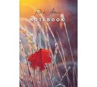 Red of Autumn - Notebook: Aesthetic Lined Notebook with Enchanting Red Fall Leaf Fine Art Photography Cover - Cute Autumn Journal by Katarzyna Zaluzna