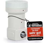 RED OPTICUM LSP 04H LNB Single I LNB Digital Resistente al Calor y al frío de 1 vía con Solo 0,1 dB de Factor de Ruido, incluida la Funda de protección contra la Intemperie, Blanco