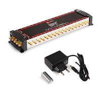 RED OPTICUM OMS 5/32 Pro TRQ - Conmutador múltiple para la recepción de una posición de satélite de hasta 32 participantes, contactos Dorados, 4K, 3D, UHD, Quattro y LNB Quad