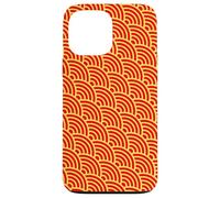 Red Orange Saffron Wave Arch Semicircle Geometric Pattern Carcasa para iPhone 13 Pro Max