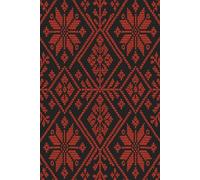 Red Palestinian Tatreez Pattern Notebook: Classic Traditional Cross Stitch Lined Journal - 6x9 Inches, 100 Pages