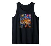 Red Panda Art on America 250 Anniversary 4th of July USA Flag Camiseta sin Mangas