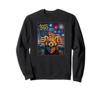 Red Panda Art on America 250 Anniversary 4th of July USA Flag Sudadera