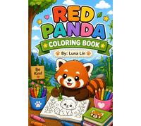 Red Panda Coloring Book for Kids: Cute and Easy Kawaii Animal Coloring Pages in a Travel-Friendly 6x9 Size for Ages 4-8