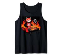 Red Panda Cooking Grill BBQ Funny Gift Red Panda Camiseta sin Mangas