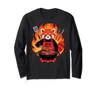 Red Panda Cooking Grill BBQ Funny Gift Red Panda Manga Larga