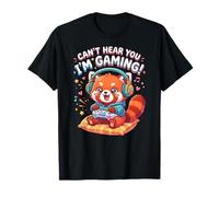 Red Panda Gaming Can't Hear You I'm Gaming Red Panda Camiseta