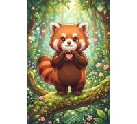 Red Panda Heart Hands Journal: Cute Kawaii Red Panda Notebook with Heart Hands Cover for Animal Lovers, Journaling, and Writing