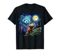 Red Panda Howling at The Moon Funny Parody Art Camiseta