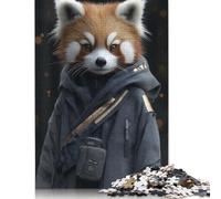 Red Panda in A Hoodie Animal Puzzles Imposible,desafío for Adults Entretenimiento Creativo 1000 Piezas Obra De Arte De Juego De para Adultos Y Niños A Partir De 12 Años 1000pcs (75x50cm)