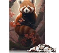Red Panda In Forest Nature Rompecabezas Imposible,desafío for Adults Entretenimiento Creativo 1000 Piezas Obra De Arte De Juego De para Adultos Y Niños Mayores De 12 Años 1000pcs (38x26cm)