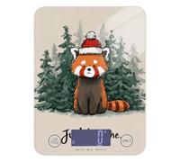 Red Panda Just Breathe Christmas - Báscula de preparación de alimentos impermeable de 11 libras/0 18 onzas, 5 kg/5 g, báscula pequeña de cocina en gramos con 4 unidades para espresso espresso (pilas