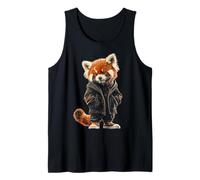 Red Panda Motif Art Animal Lover Hombres Mujeres Gráfico Bosque Camiseta sin Mangas