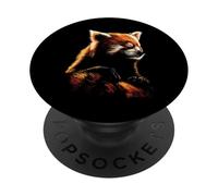 Red Panda Motif Art Animal Lover Hombres Mujeres Gráfico Bosque PopSockets PopGrip Adhesivo