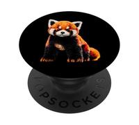 Red Panda Motif Art Animal Lover Hombres Mujeres Gráfico Bosque PopSockets PopGrip Adhesivo