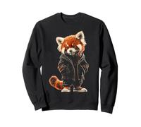 Red Panda Motif Art Animal Lover Hombres Mujeres Gráfico Bosque Sudadera