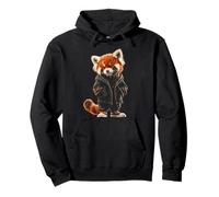 Red Panda Motif Art Animal Lover Hombres Mujeres Gráfico Bosque Sudadera con Capucha