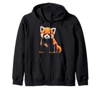 Red Panda Motif Art Animal Lover Hombres Mujeres Gráfico Bosque Sudadera con Capucha
