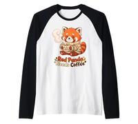 Red Panda Needs Coffee Red Panda Girls Kids Camiseta Manga Raglan