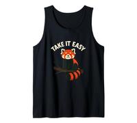 Red Panda Take It Easy Gráfico Divertido Relajación Camiseta sin Mangas