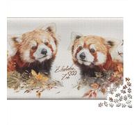 Red Panda Wall Art Print Puzzle 1000 Piezas, Rompecabezas Para Adultos, Rompecabezas Imposable, Rompecabezas Juego De Habilidad Para Toda La Familia, Rompecabezas Para Adultos, Rompecabezas 70x50cm/10