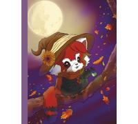 Red Panda Witch Composition Notebook: Kawaii Autumn Journal | Cute Animal in Fall Night Scene | College Ruled