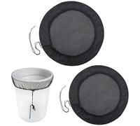 Red para barriles de Lluvia, 2 Piezas Cubierta Ajustable para barriles de Lluvia, Tapa Redonda para barriles de Lluvia, Red Protectora Resistente a Intemperie protección contra Insectos(80cm y 95cm)