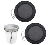 Red para barriles de Lluvia, 2 Piezas Cubierta Ajustable para barriles de Lluvia, Tapa Redonda para barriles de Lluvia, Red Protectora Resistente a la Intemperie protección contra insectos (80cm)